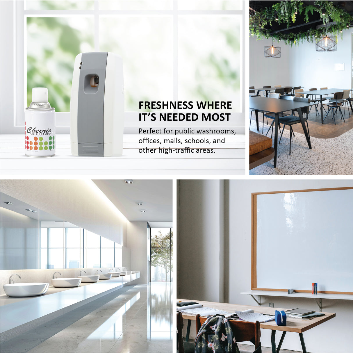 AD7100 NuTech Air Freshener Dispenser White Grey