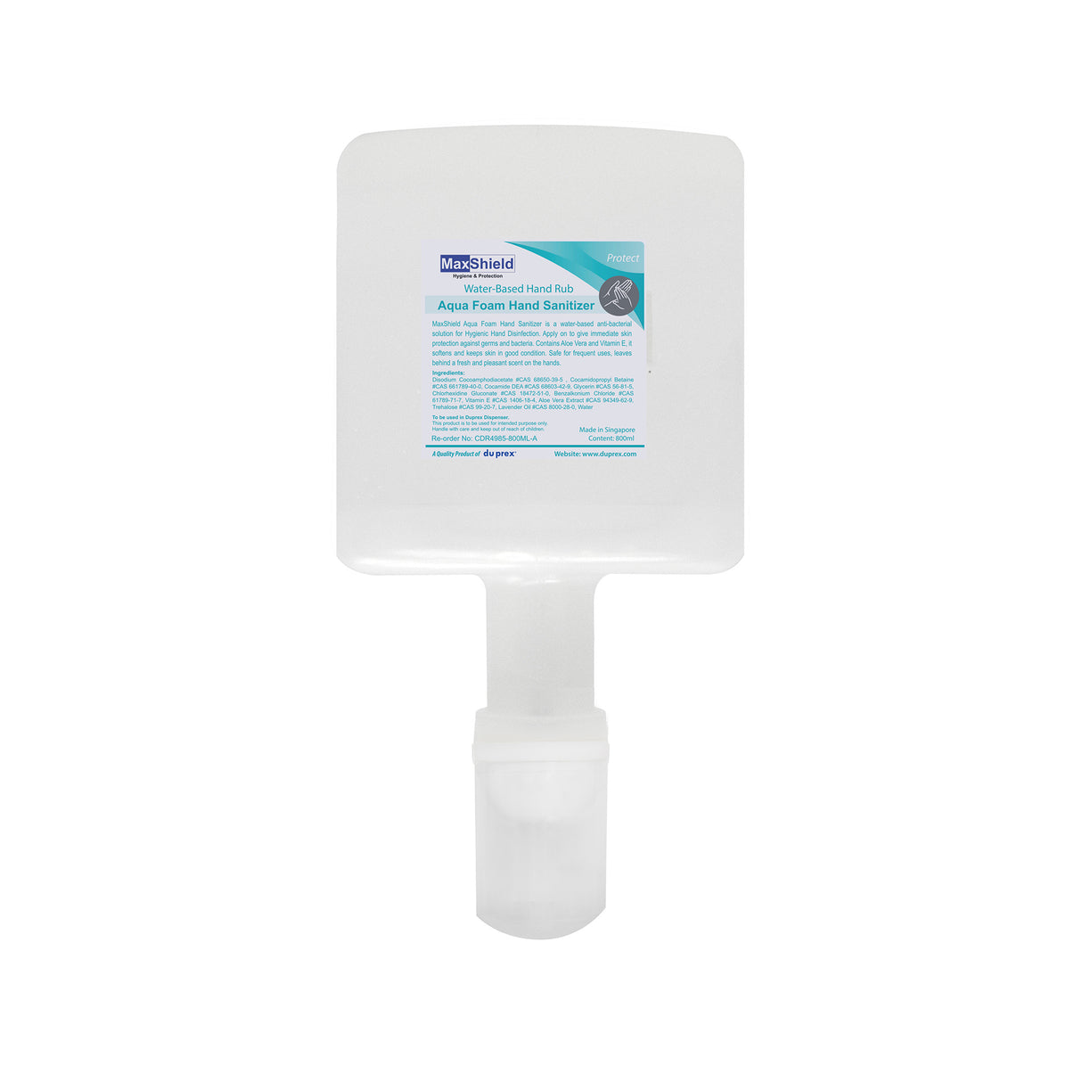 MaxShield® Aqua Foam Hand Sanitizer Cartridge - Water-Based Hand Rub