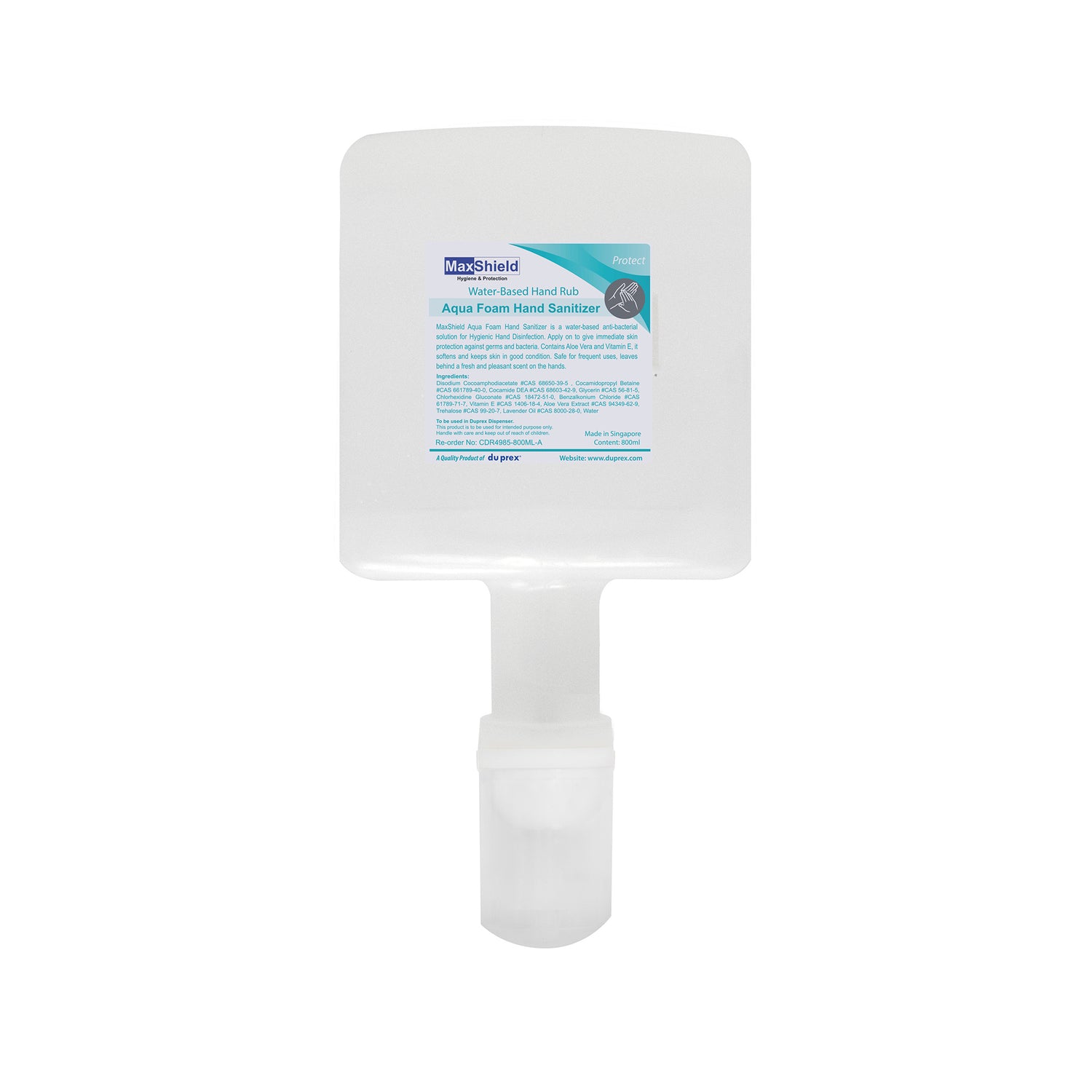 MaxShield® Aqua Foam Hand Sanitizer Cartridge - Water-Based Hand Rub