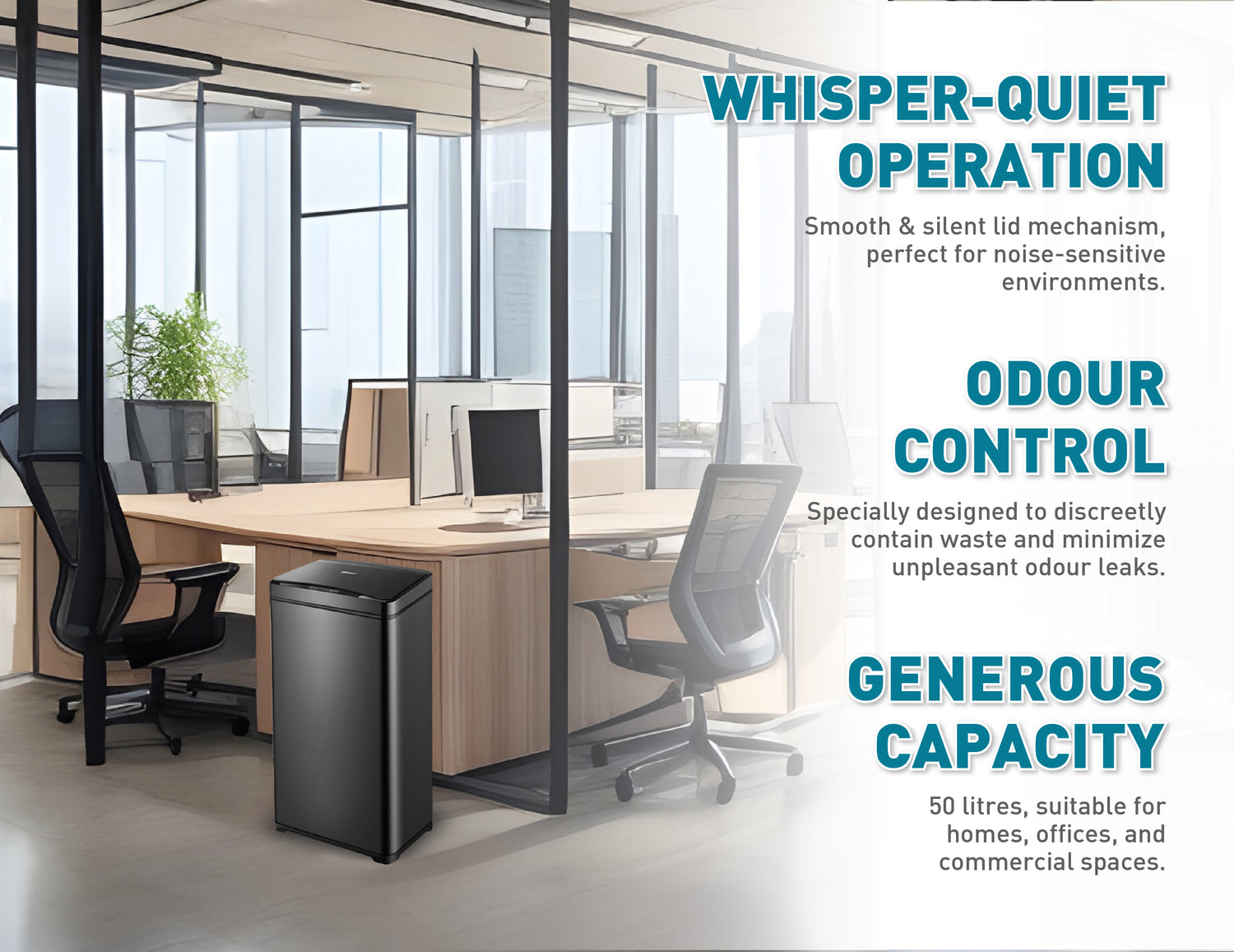 LIMITED OFFER Auto Sensor Waste Bin i-Bin MRB650 (50 Litres)