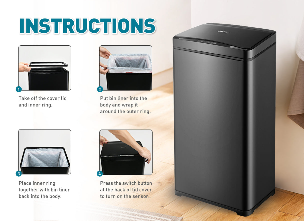 LIMITED OFFER Auto Sensor Waste Bin i-Bin MRB650 (50 Litres)