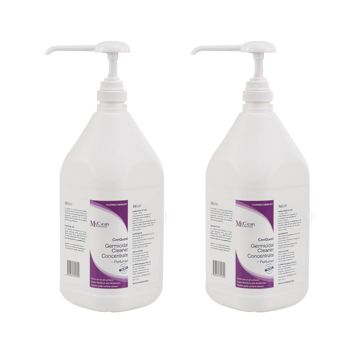 McClean® ConQuest Germicidal Cleaner Concentrate – Fresh Lavender 2 x 2.5LT