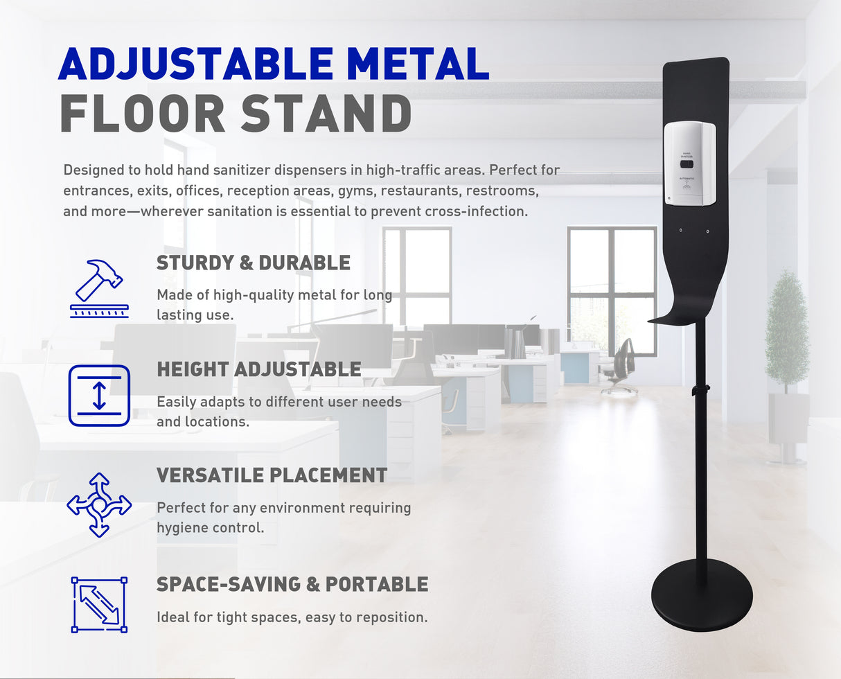 EQA1632-4 Adjustable Metal Floor Stand (Dispenser not included)