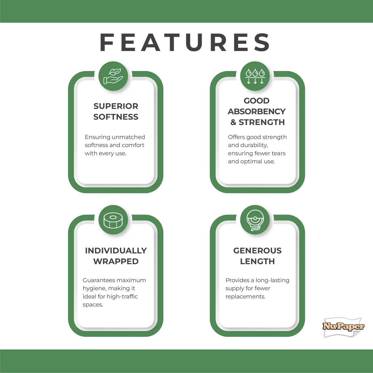 NuPaper® Jumbo Roll Tissue Pure Pulp –  12 rolls per carton