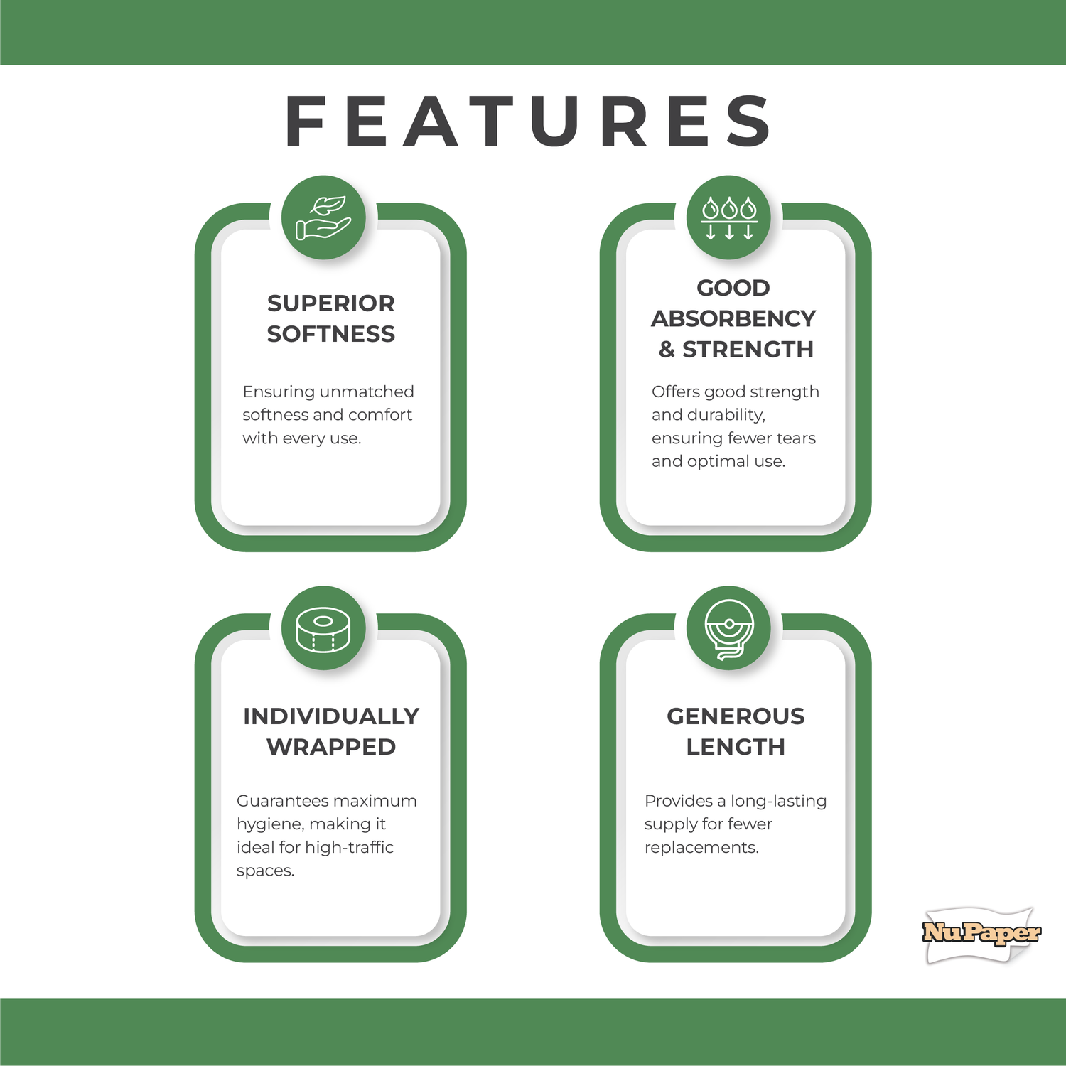 NuPaper® Jumbo Roll Tissue Pure Pulp –  12 rolls per carton