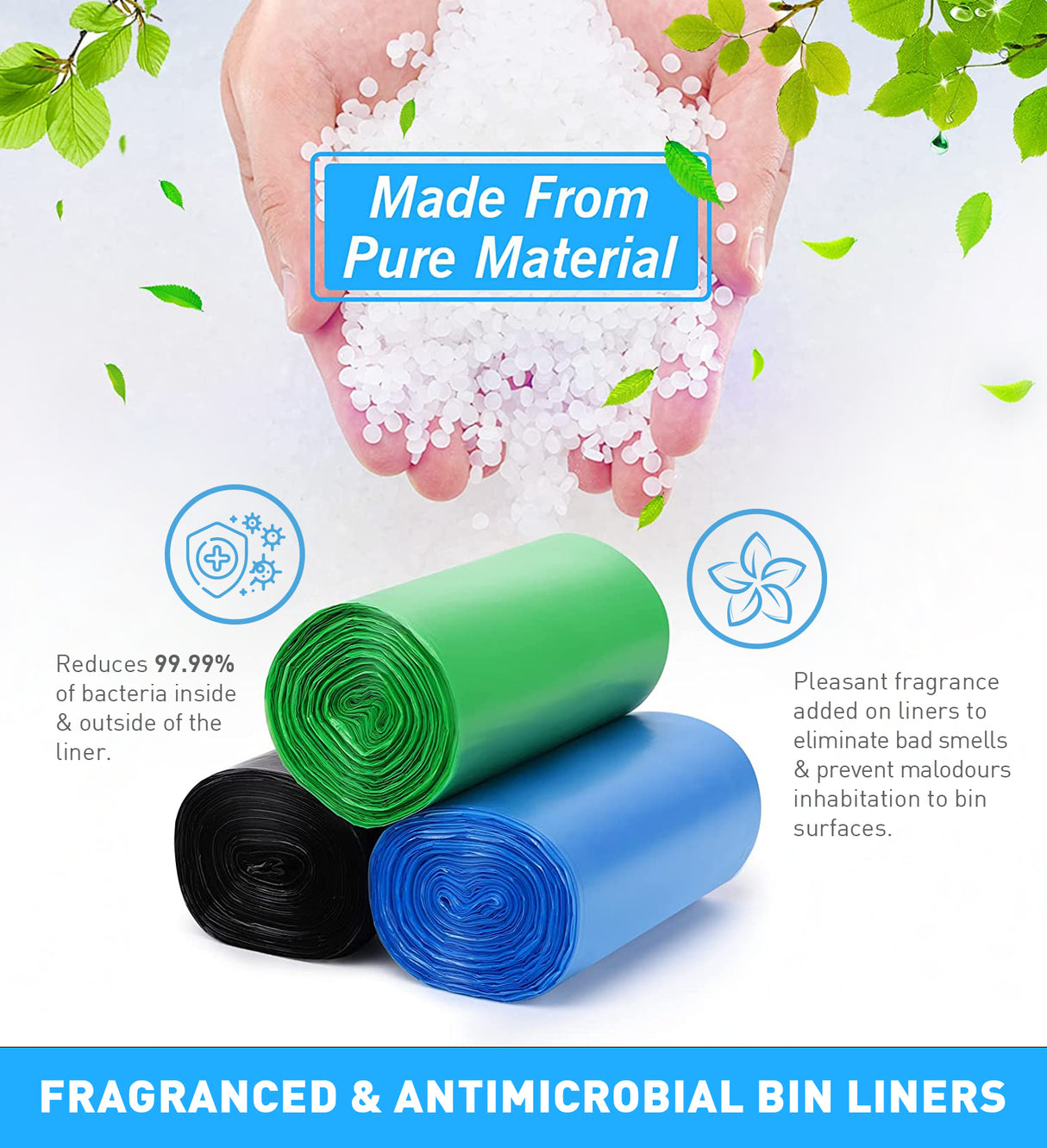 Fragranced Antimicrobial Bin Liners