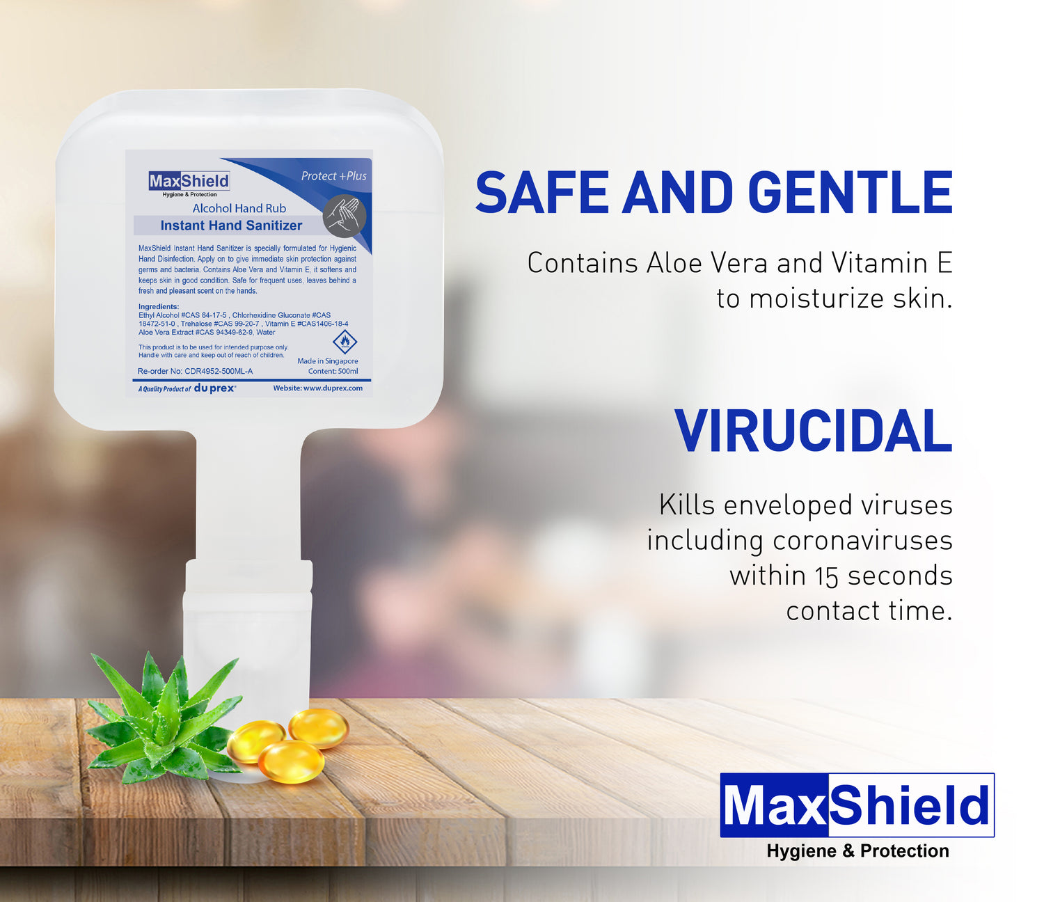 MaxShield® Instant Hand Sanitizer Cartridges - Alcohol Hand Rub