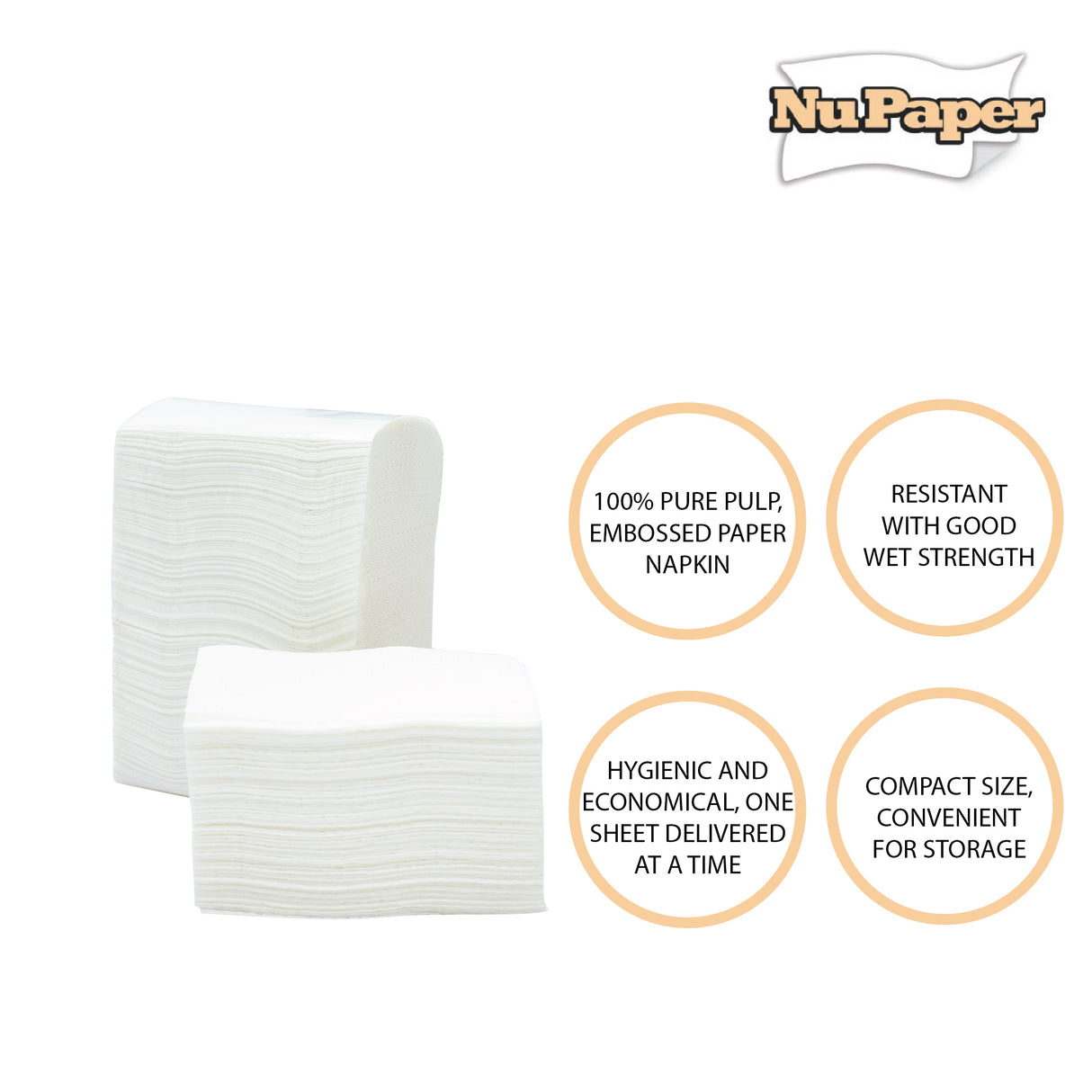 NuPaper® M-Fold Paper Hand Towel Small ERE2082-3 (8000 sheets, 32 pkts per carton)