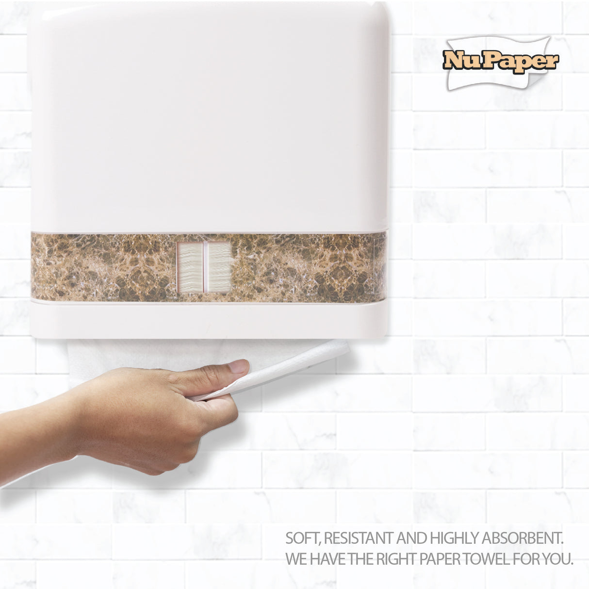 NuPaper® M-Fold Paper Hand Towel Small ERE2082-3 (8000 sheets, 32 pkts per carton)