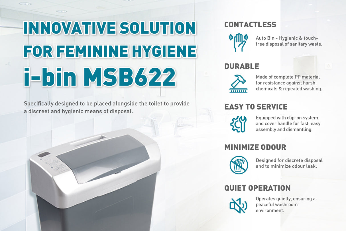 i-Bin MSB622- Auto Sanitary Bin