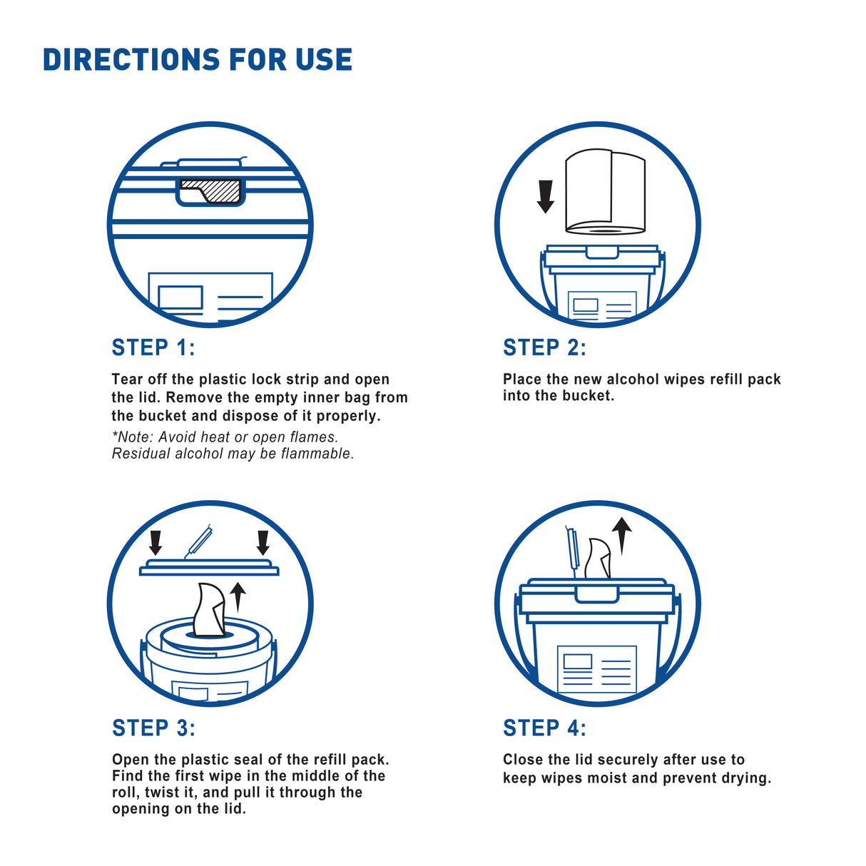 MaxShield Alcohol Wipes Refill Pack - 2 rolls/box