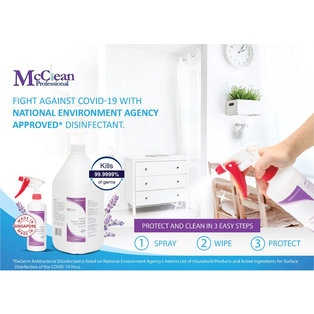 McClean® DeGerm Spray n Wipe Bactericide – Fresh Lavender
