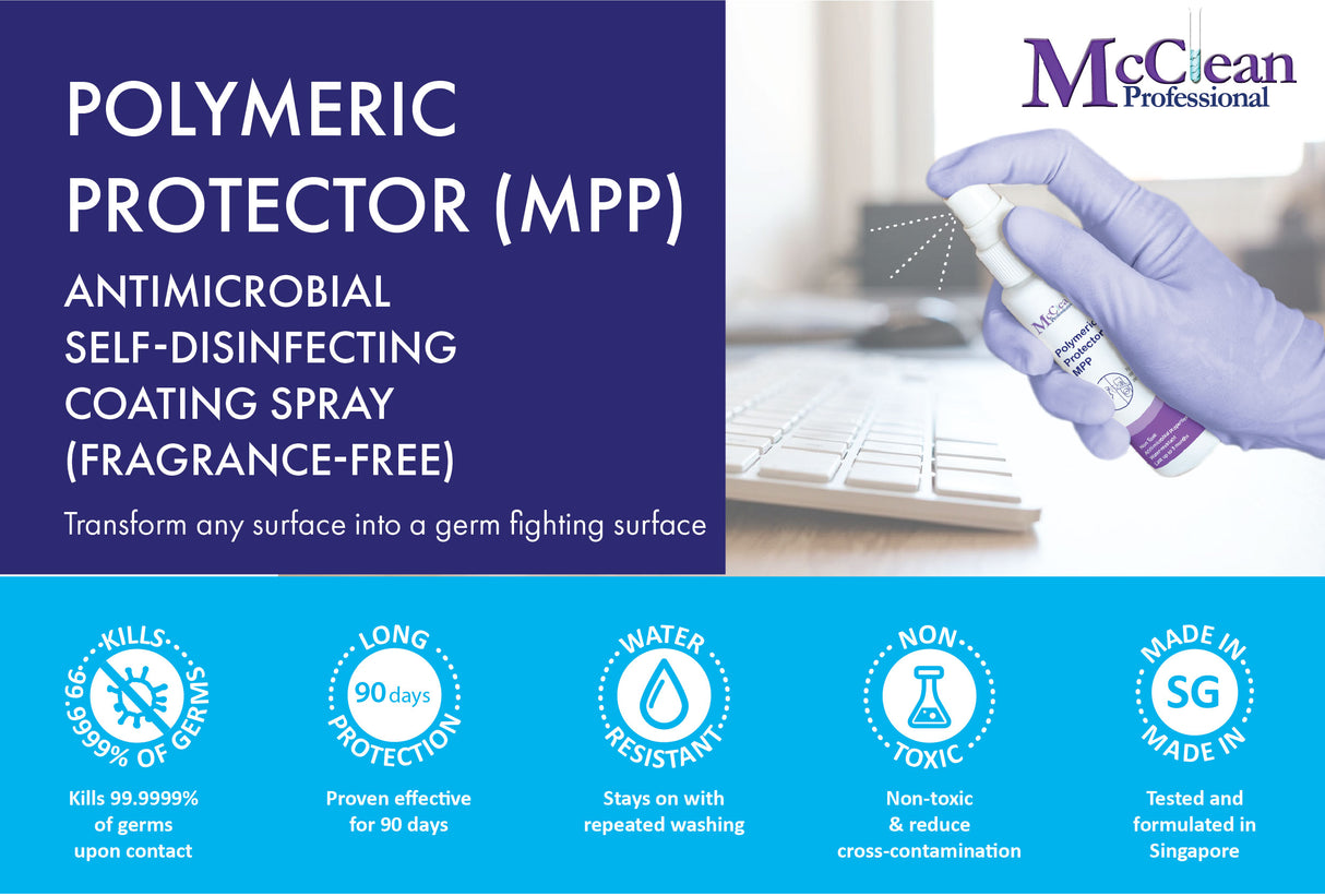 McClean® Polymeric Protector Antimicrobial Self-Disinfecting Coating Spray – Fragrance-free