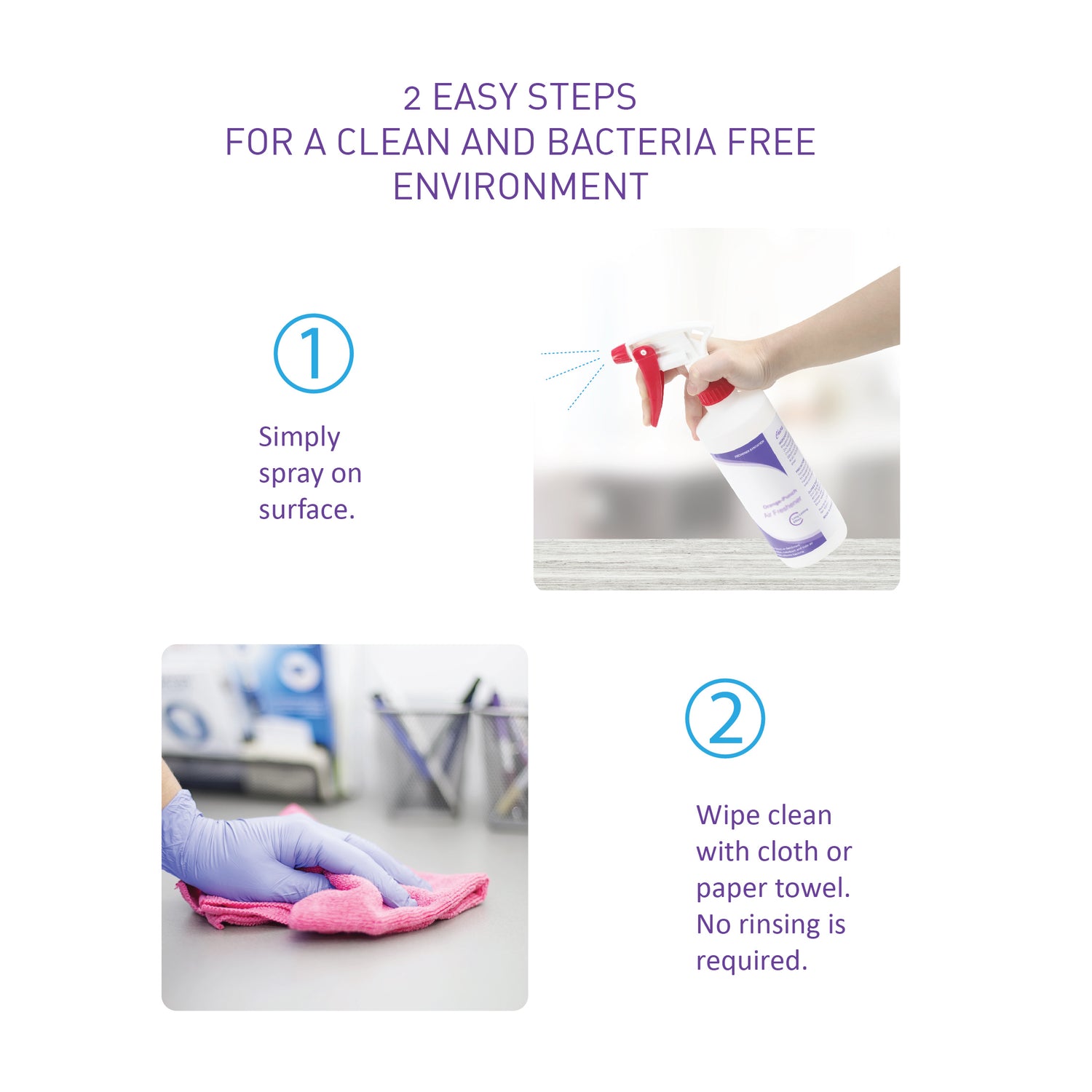 McClean® DeGerm Spray n Wipe Bactericide – Fresh Lavender