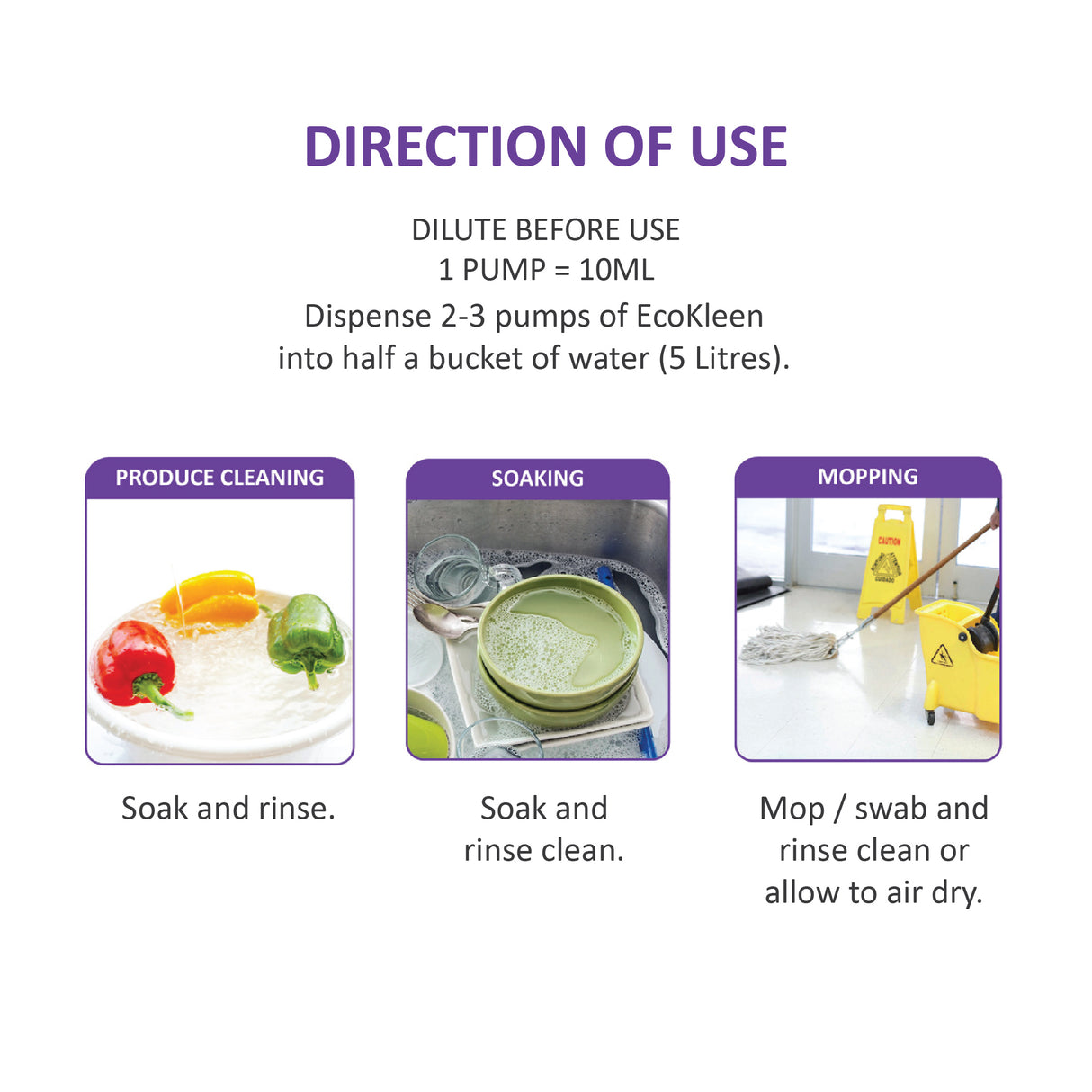 McClean® EcoKleen Green Label Certified Neutral Detergent Surface Cleaner – Non Perfumed 2 x 2.5LT