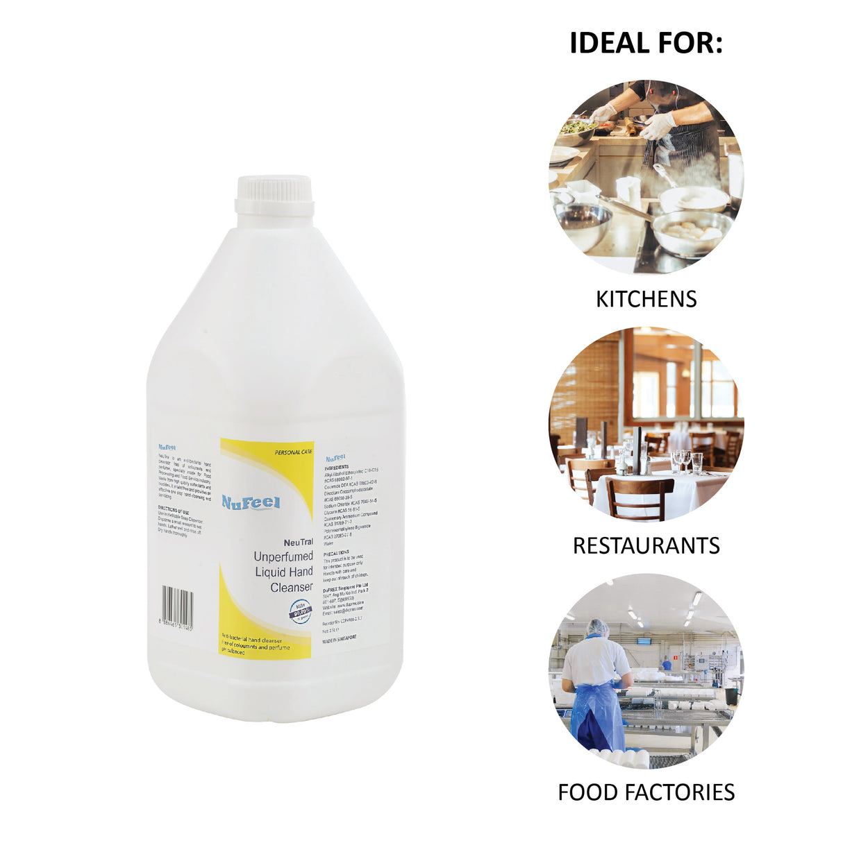 NuFeel® NeuTral Unperfumed Liquid Hand Cleanser 2 x 2.5LT