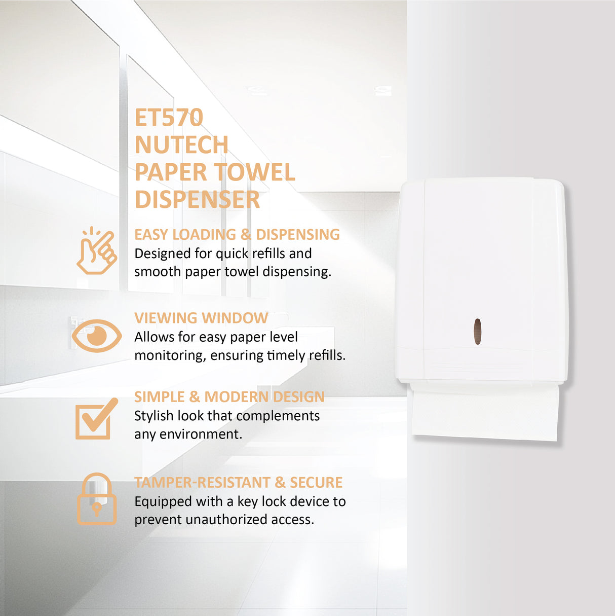 ET570 NuTech Paper Towel Dispenser - 1 per carton