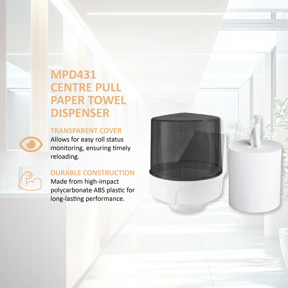 MPD431 Centre Pull Paper Towel Dispenser