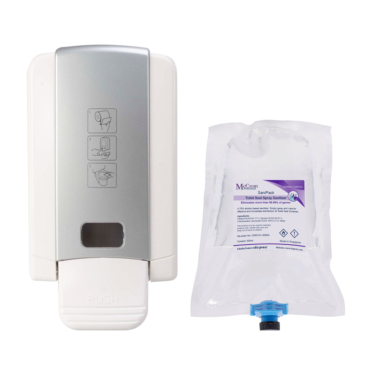 SD7145C NuTech Spray Dispenser White Grey – 500ml