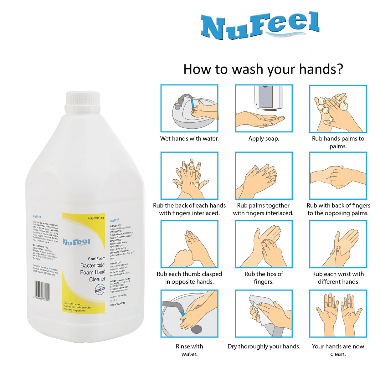 NuFeel® SaniFoam Anti-Bacterial Foam Hand Cleaner Pink CDP4946 – 2 x 2.5LT