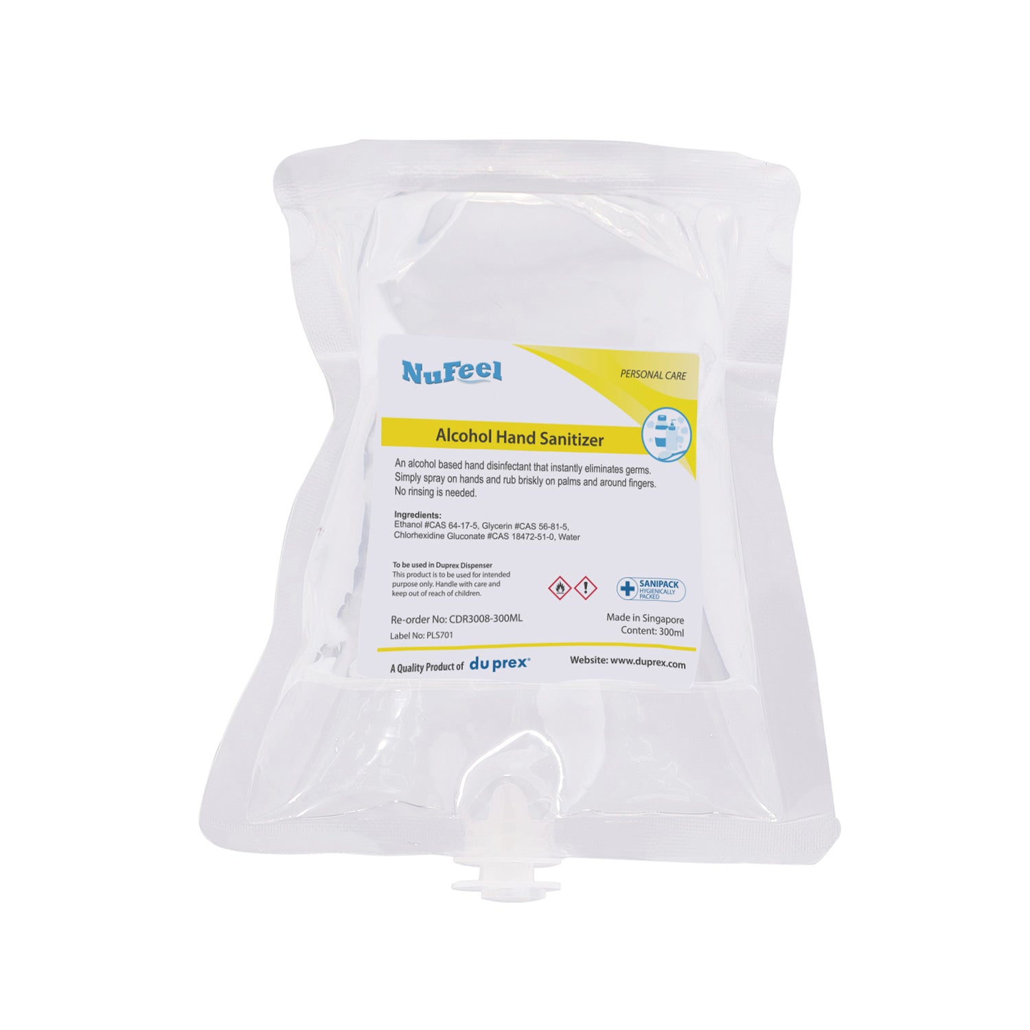 NuFeel® SaniPack Alcohol Hand Sanitizer pouch