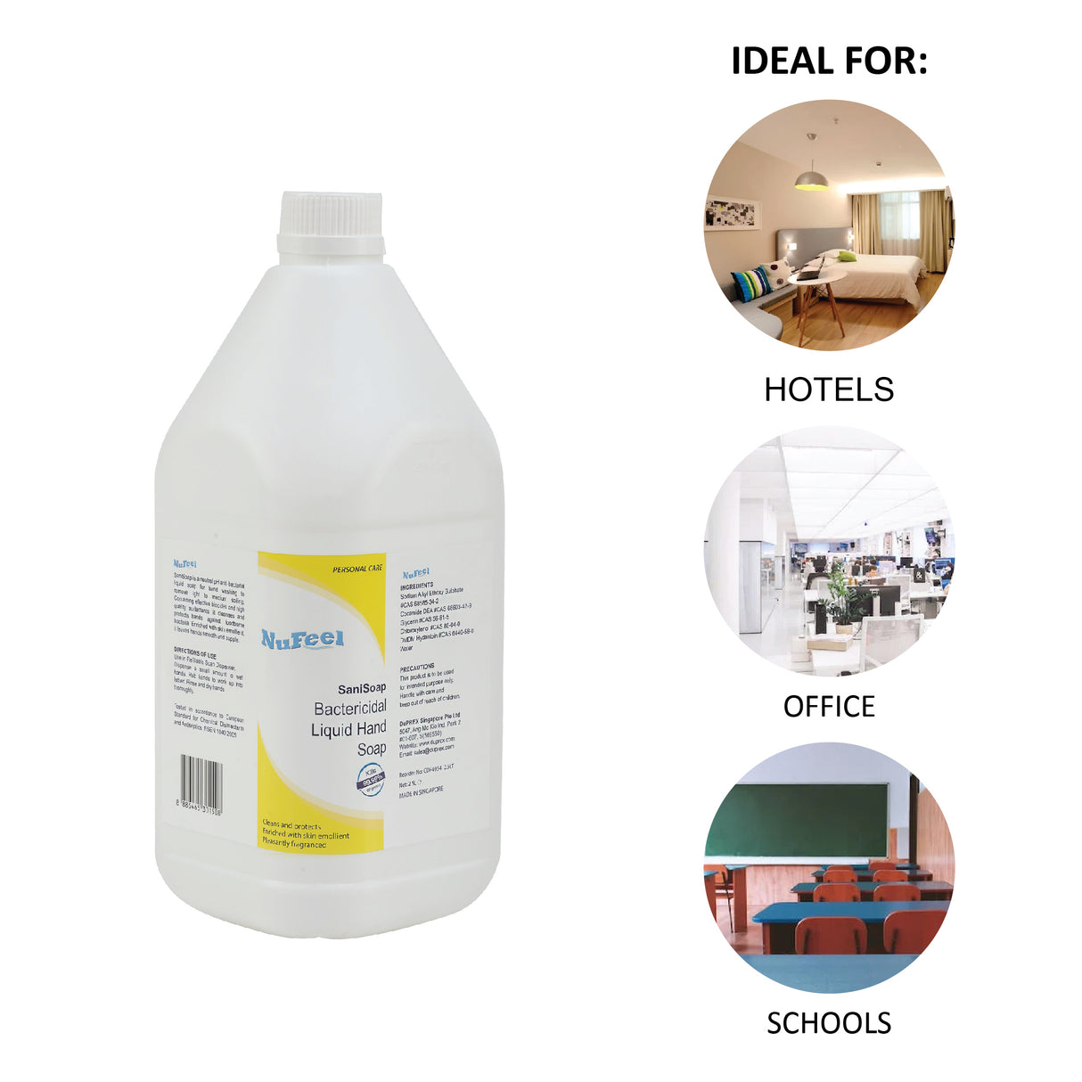 NuFeel® SaniSoap Anti-Bacterial Liquid Hand Soap Blue – Wild Berries 2 x 2.5LT