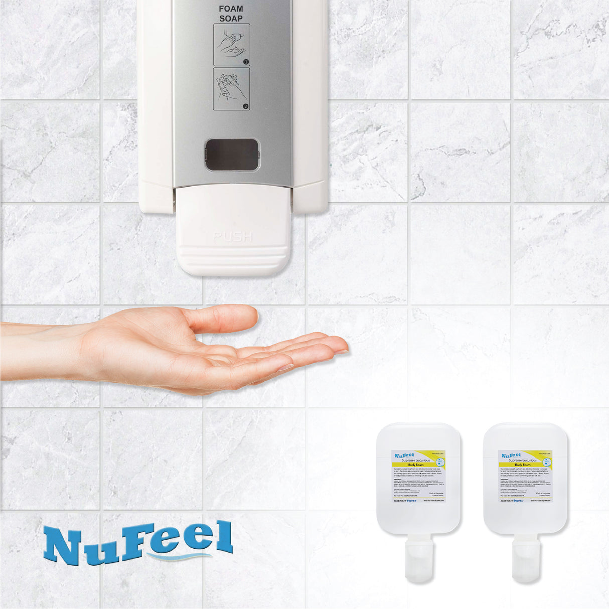 NuFeel® Supreme Luxurious Body Foam 12x600ml per carton