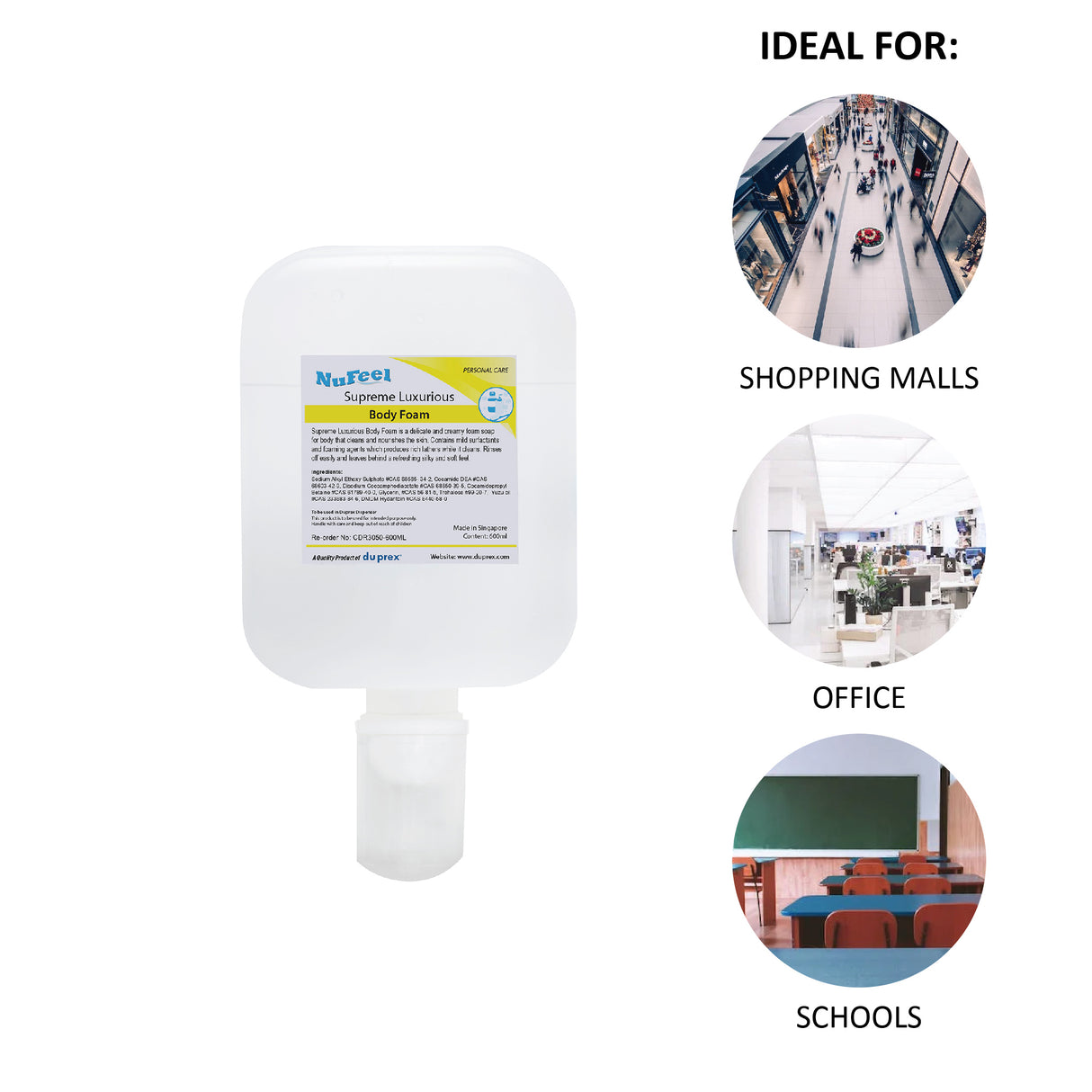 NuFeel® Supreme Luxurious Body Foam 12x600ml per carton