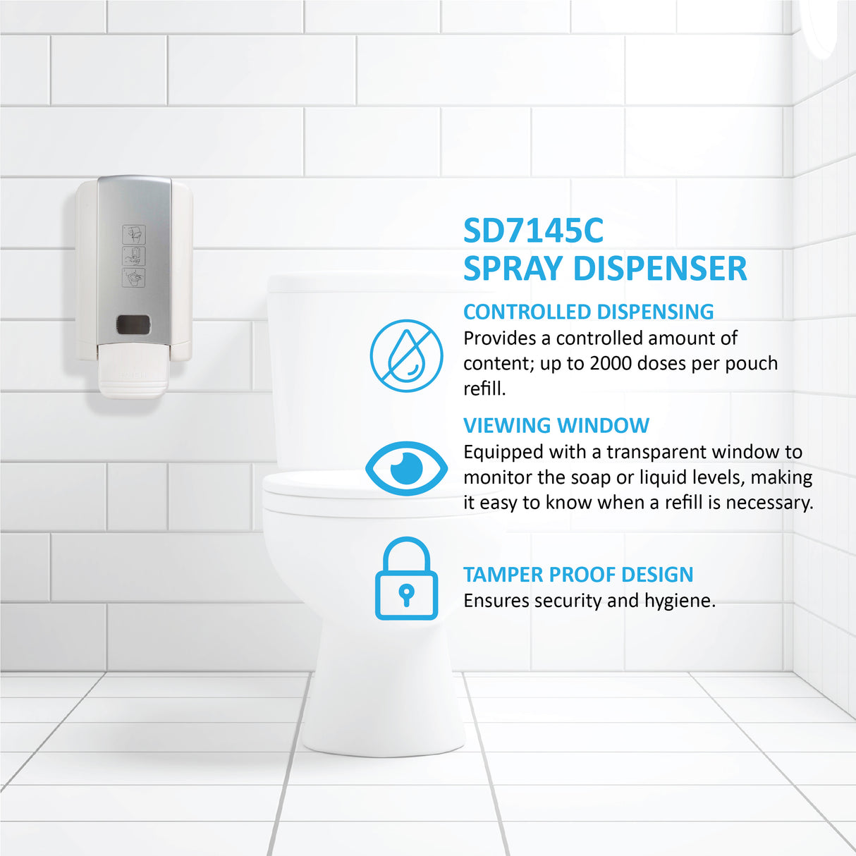 SD7145C NuTech Spray Dispenser White Grey – 500ml
