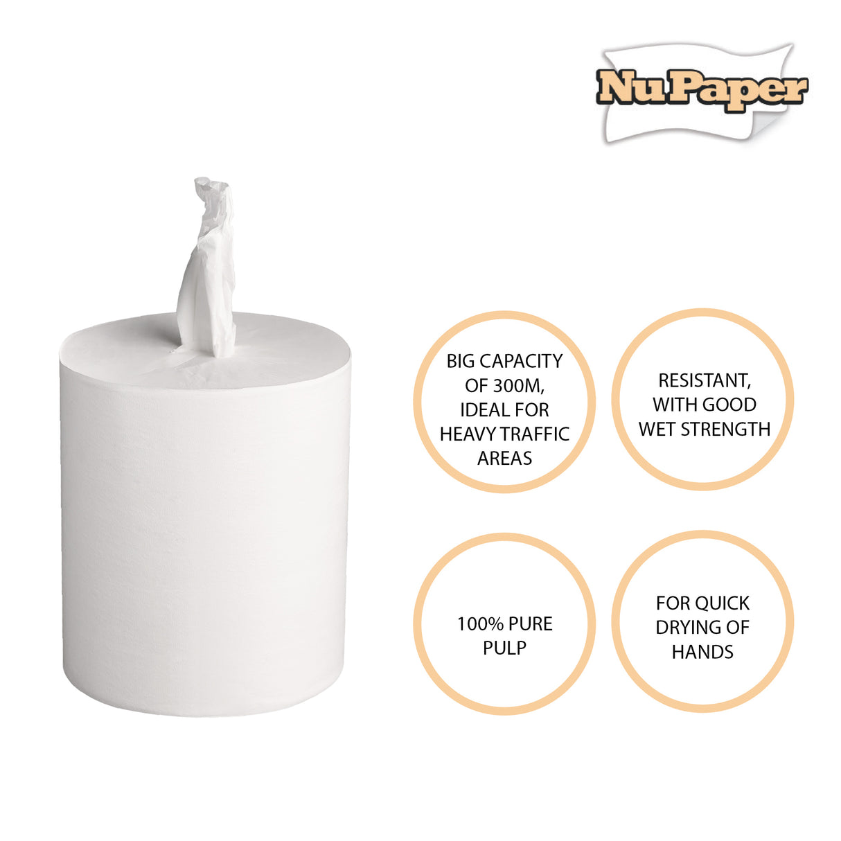 NuPaper® Centre Pull Hand Towel Pure Pulp ERE2073 – 300 metres