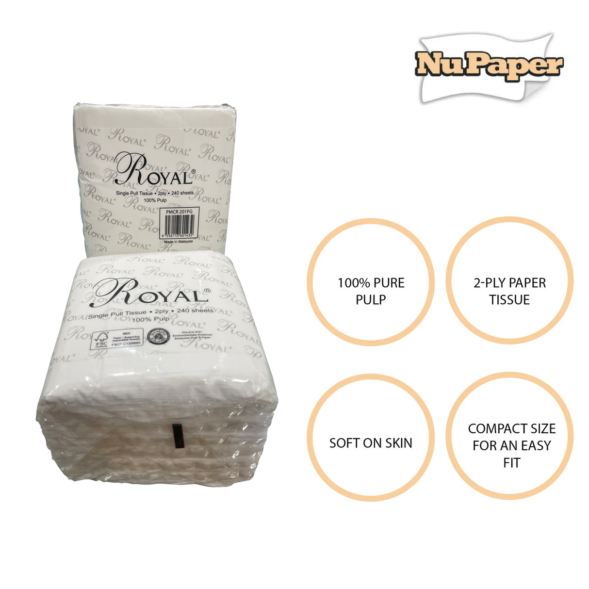 NuPaper® Interleave Tissue 2 ply Pure Pulp – 18000 sheets 75 pkts per carton