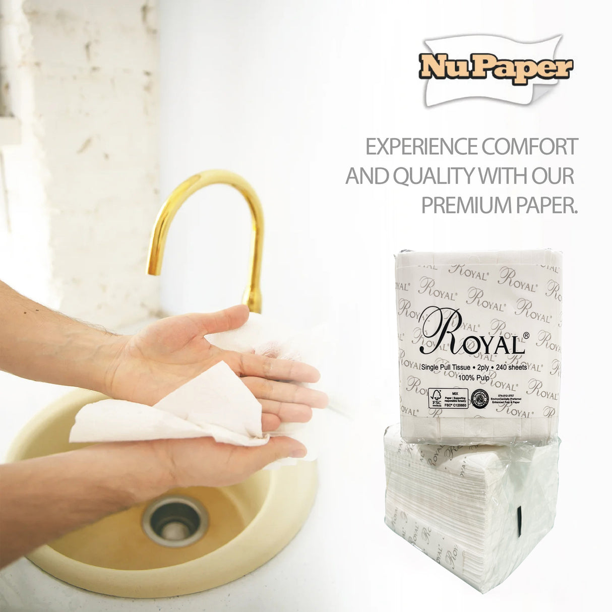 NuPaper® Interleave Tissue 2 ply Pure Pulp – 18000 sheets 75 pkts per carton