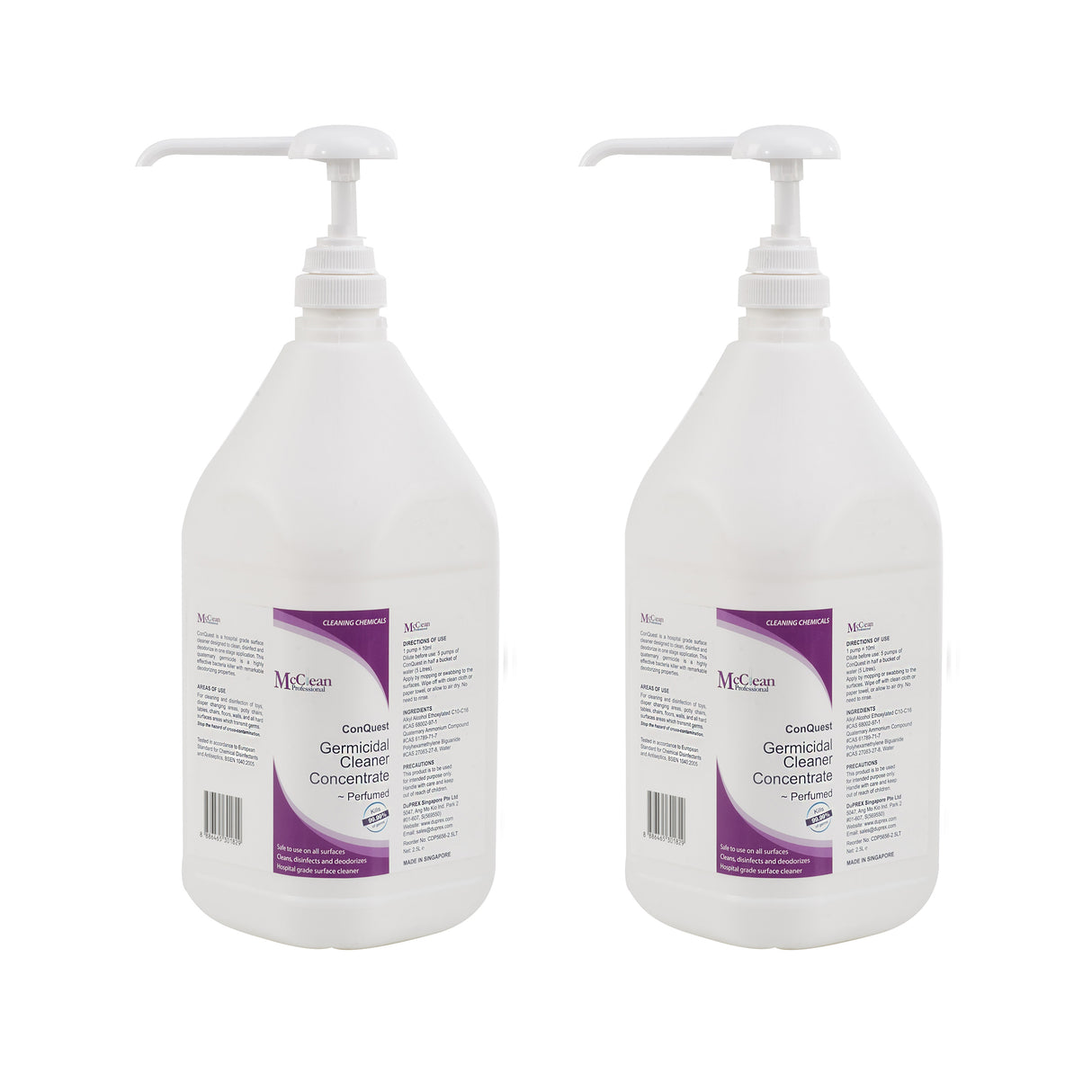 McClean® ConQuest Germicidal Cleaner Concentrate – Fresh Lavender  2 x 2.5LT