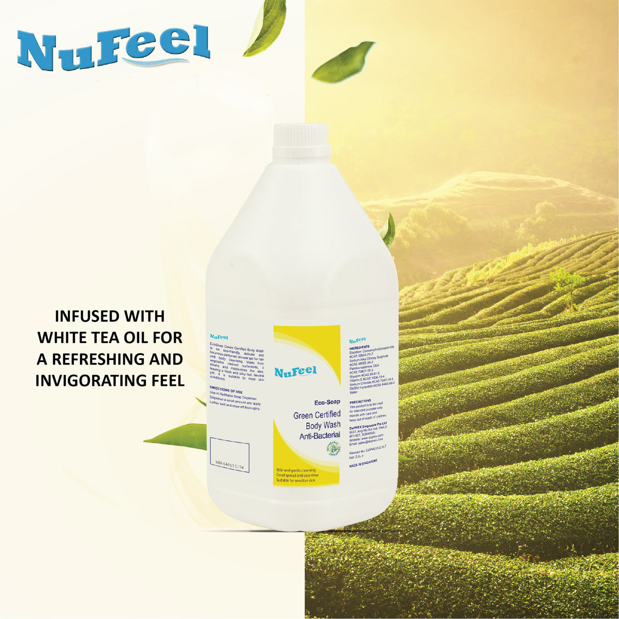 NuFeel® EcoSoap Green Label Certified Anti-Bacterial Body Wash 2 x 2.5LT