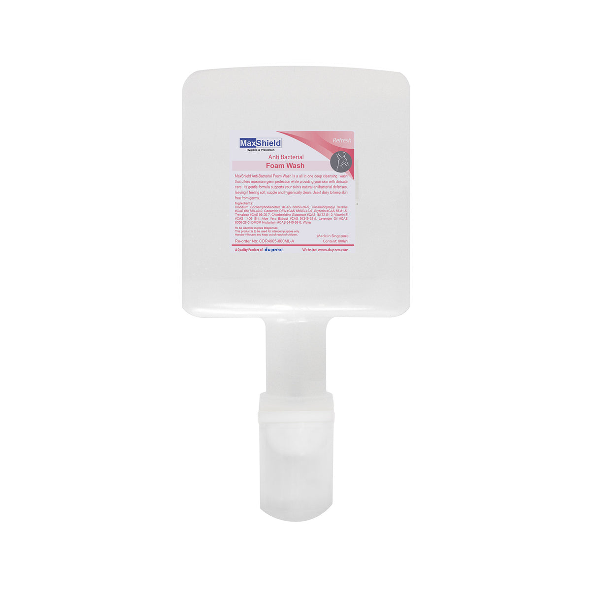 MaxShield® Anti-Bacterial Foam Wash Cartridges 6 x 800ml