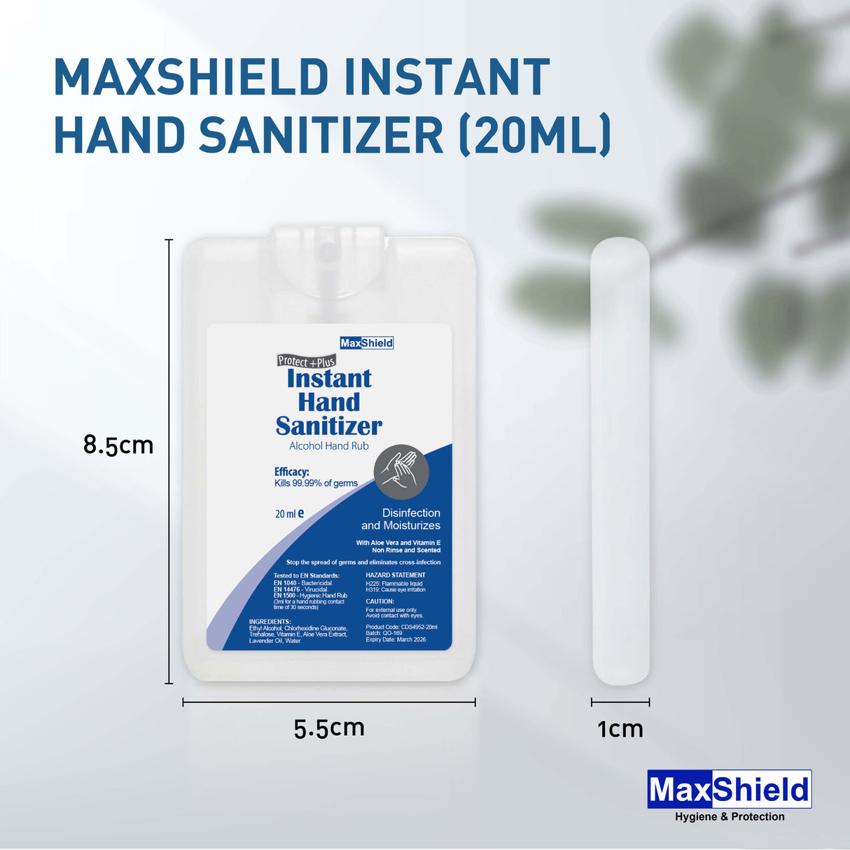 MaxShield® Instant Hand Sanitizer Alcohol Hand Rub