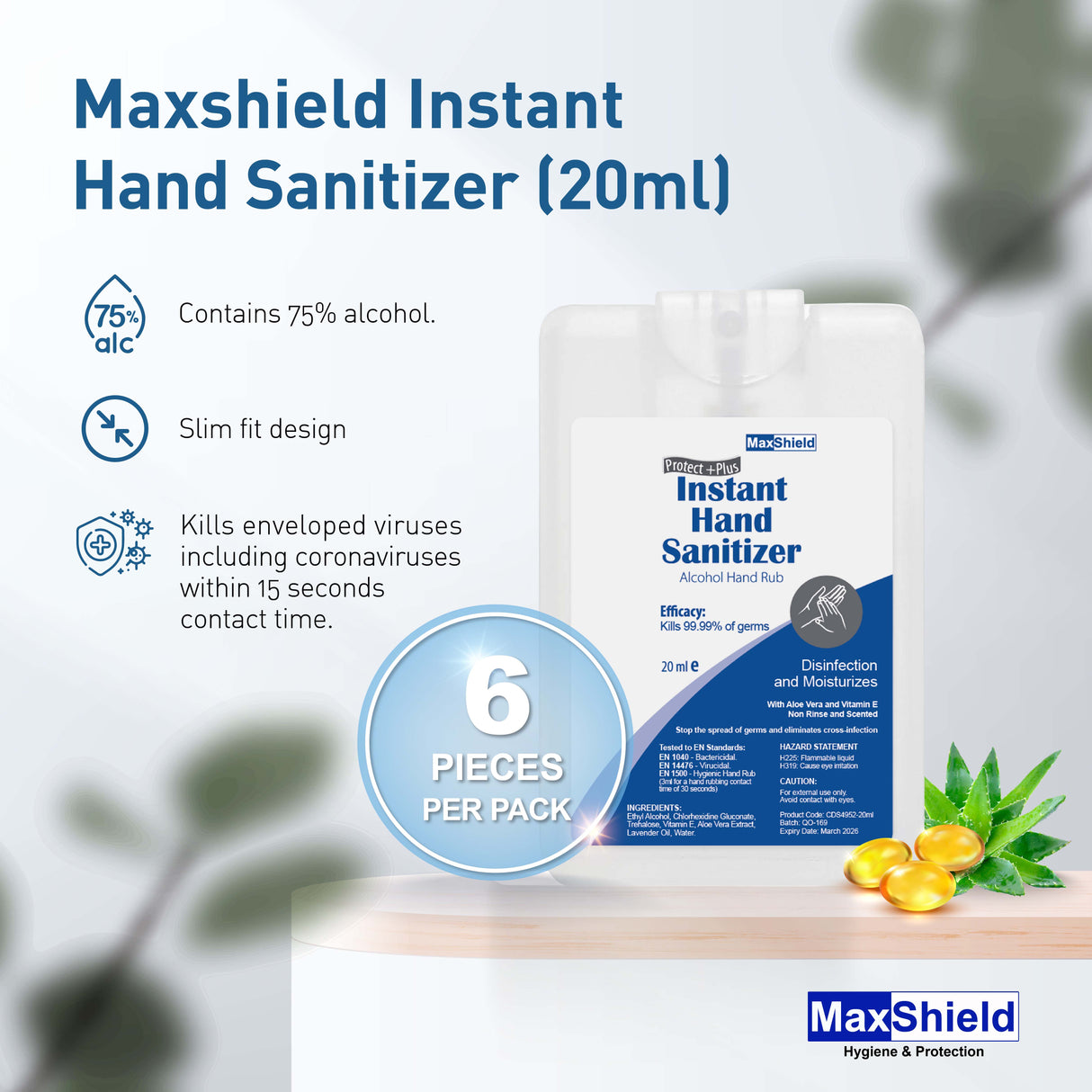 MaxShield® Instant Hand Sanitizer Alcohol Hand Rub