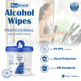 MaxShield Alcohol Wipes Bucket - 800 Wipes