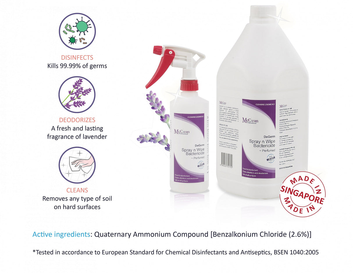 McClean® DeGerm Spray n Wipe Bactericide – Fresh Lavender