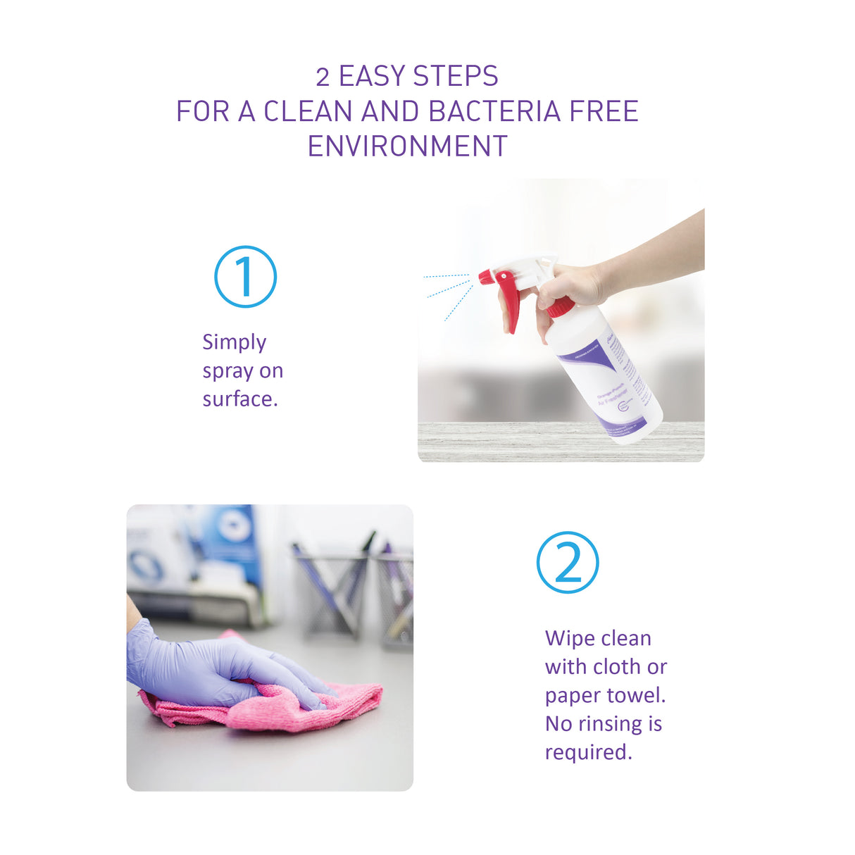 McClean® DeGerm Spray n Wipe Bactericide – Fresh Lavender