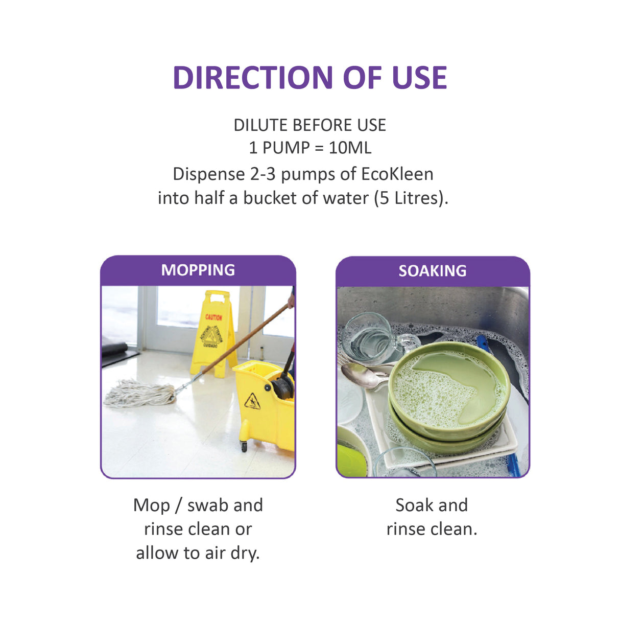 McClean® EcoKleen Green Label Certified Multi-Purpose Surface Cleaner – Fresh Lemon  2 X 2.5LT