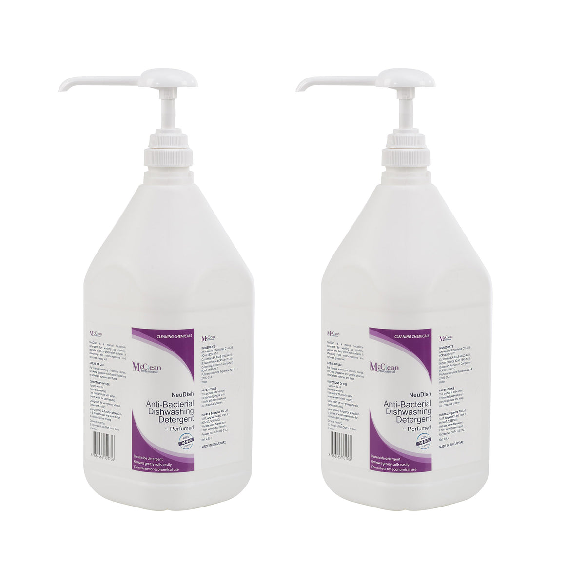 McClean® NeuDish Anti-Bacterial Dishwashing Detergent – Lemon 2 x 2.5L ...
