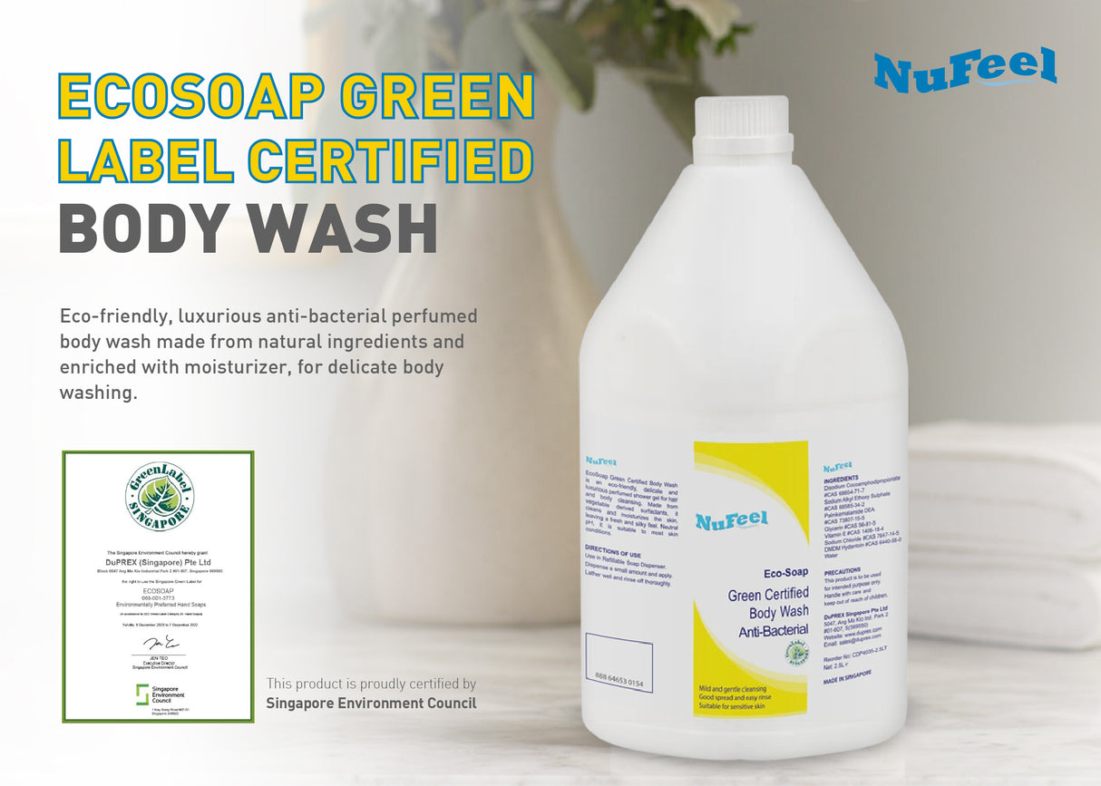 NuFeel® EcoSoap Green Label Certified Anti-Bacterial Body Wash 2 x 2.5LT