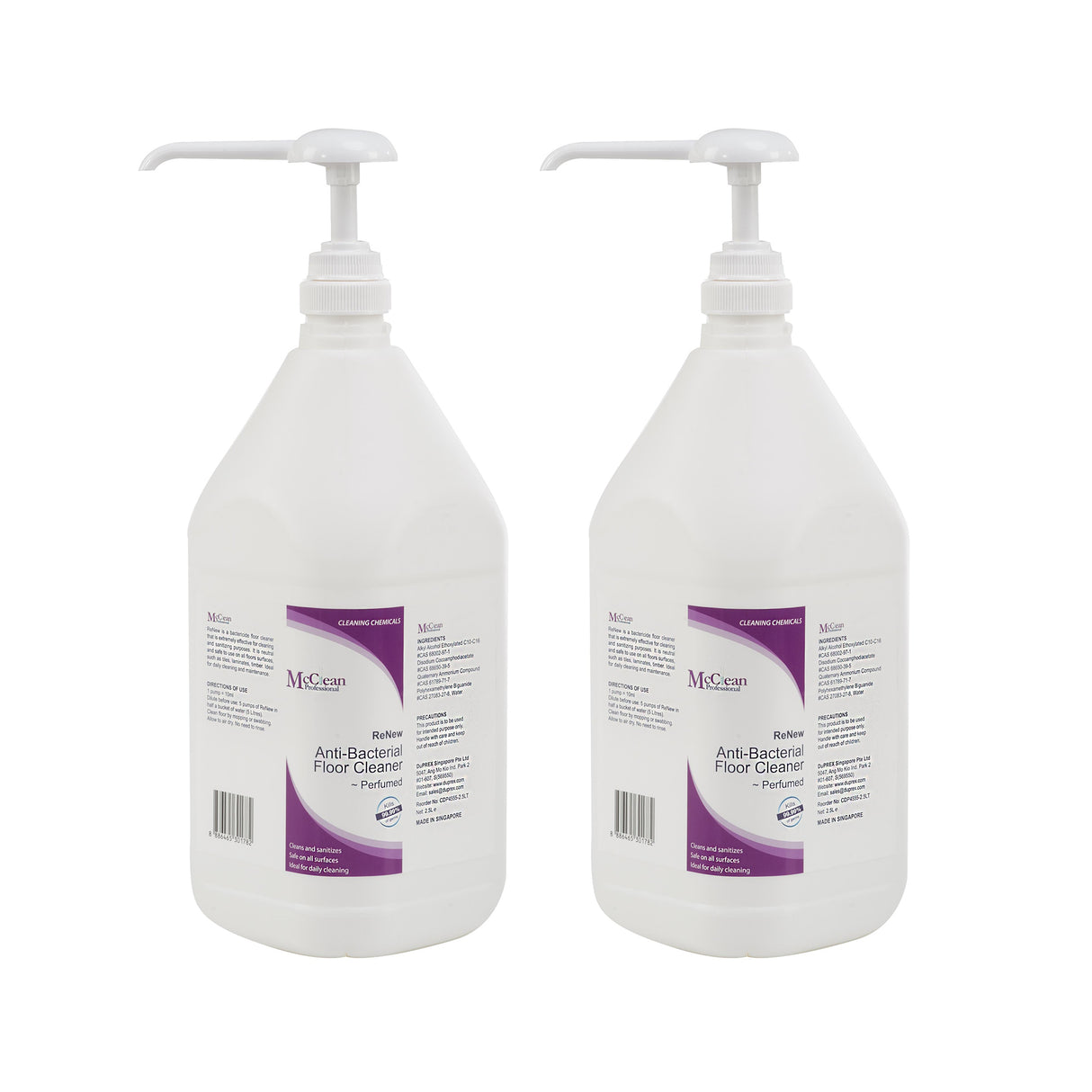 McClean – ReNew Anti-Bacterial Floor Cleaner ~ Perfumed 2x2.5LT