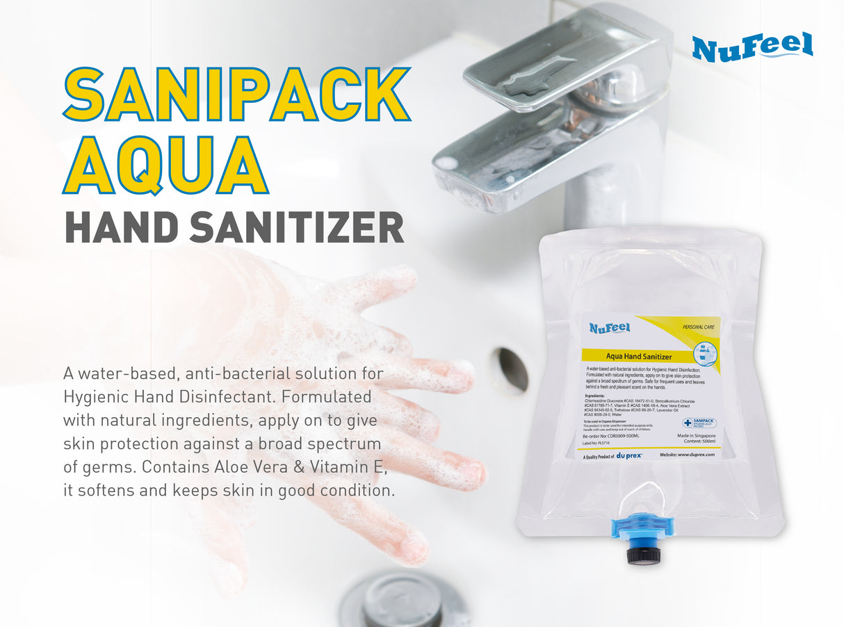 NuFeel® SaniPack Aqua Hand Sanitizer pouch