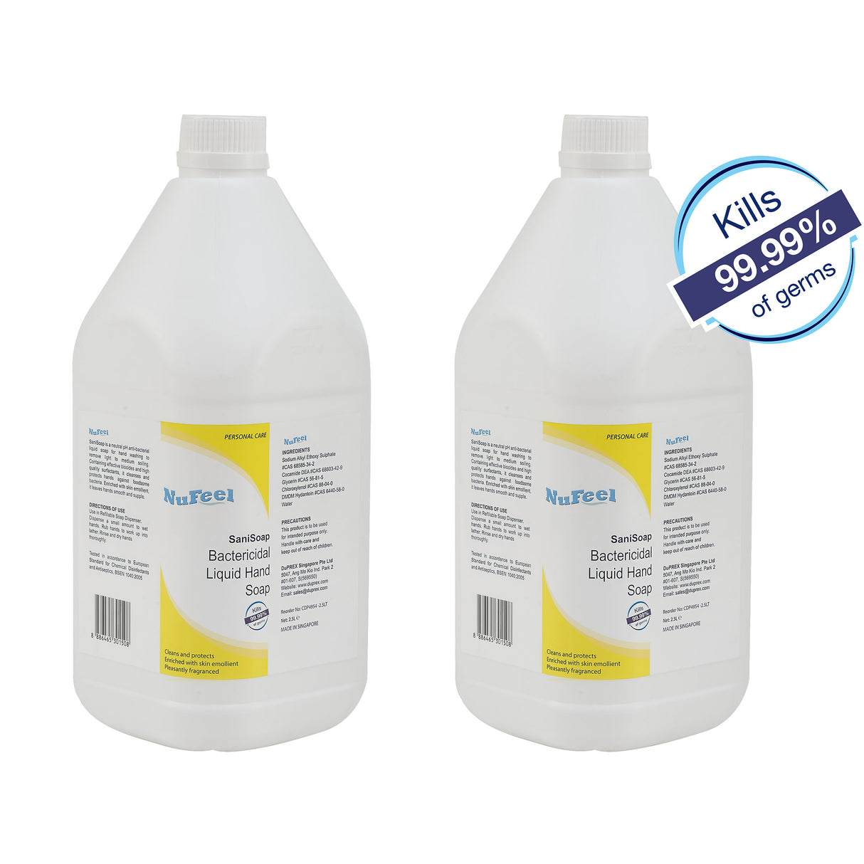 NuFeel® SaniSoap Anti-Bacterial Liquid Hand Soap Blue – Wild Berries 2 x 2.5LT