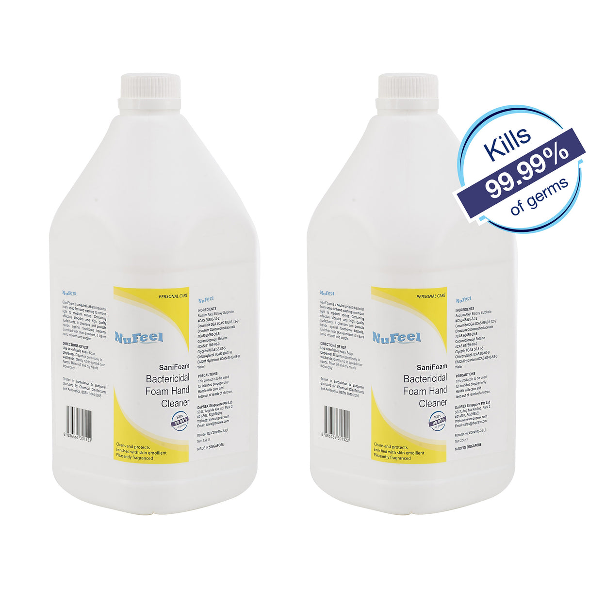 NuFeel® SaniFoam Anti-Bacterial Foam Hand Cleaner Pink CDP4946 – 2 x 2.5LT