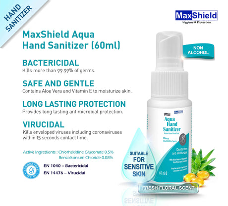 MaxShield® Aqua Hand Sanitizer Water-Based Hand Rub